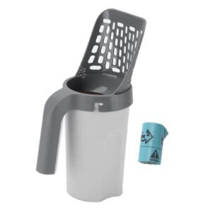 Pelle et boîte de rangement pour litière de chat – Pelle-tamis pour le nettoyage des déjections (avec sacs à déchets inclus) – Image 5