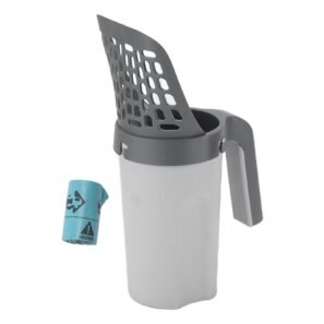 Pelle et boîte de rangement pour litière de chat – Pelle-tamis pour le nettoyage des déjections (avec sacs à déchets inclus) – Image 2