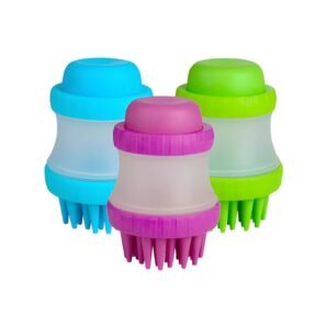 Brosse en silicone avec distributeur porte-savon Leopet