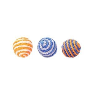 Jouet Set de 3 Balles en Sisal Couleurs Assorties Ø4,5cm