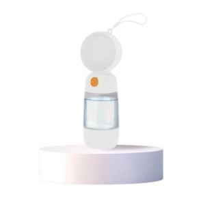 Bouteille D’eau 2 En 1 Happy travel – Blanc - LEOPET