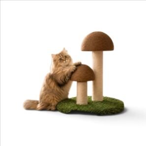 Griffoir Champignon Marron LEOPET 30 x 30 x 35 H
